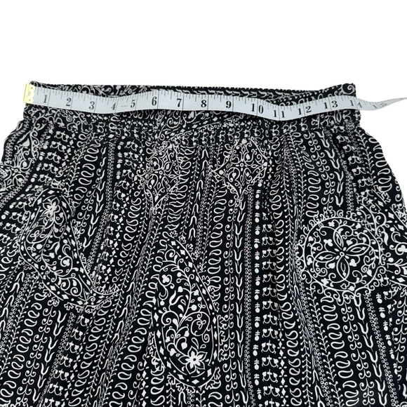 Joie Black Nurrin Print 100% Silk Pull On Pant Size XS - Picture 5 of 8